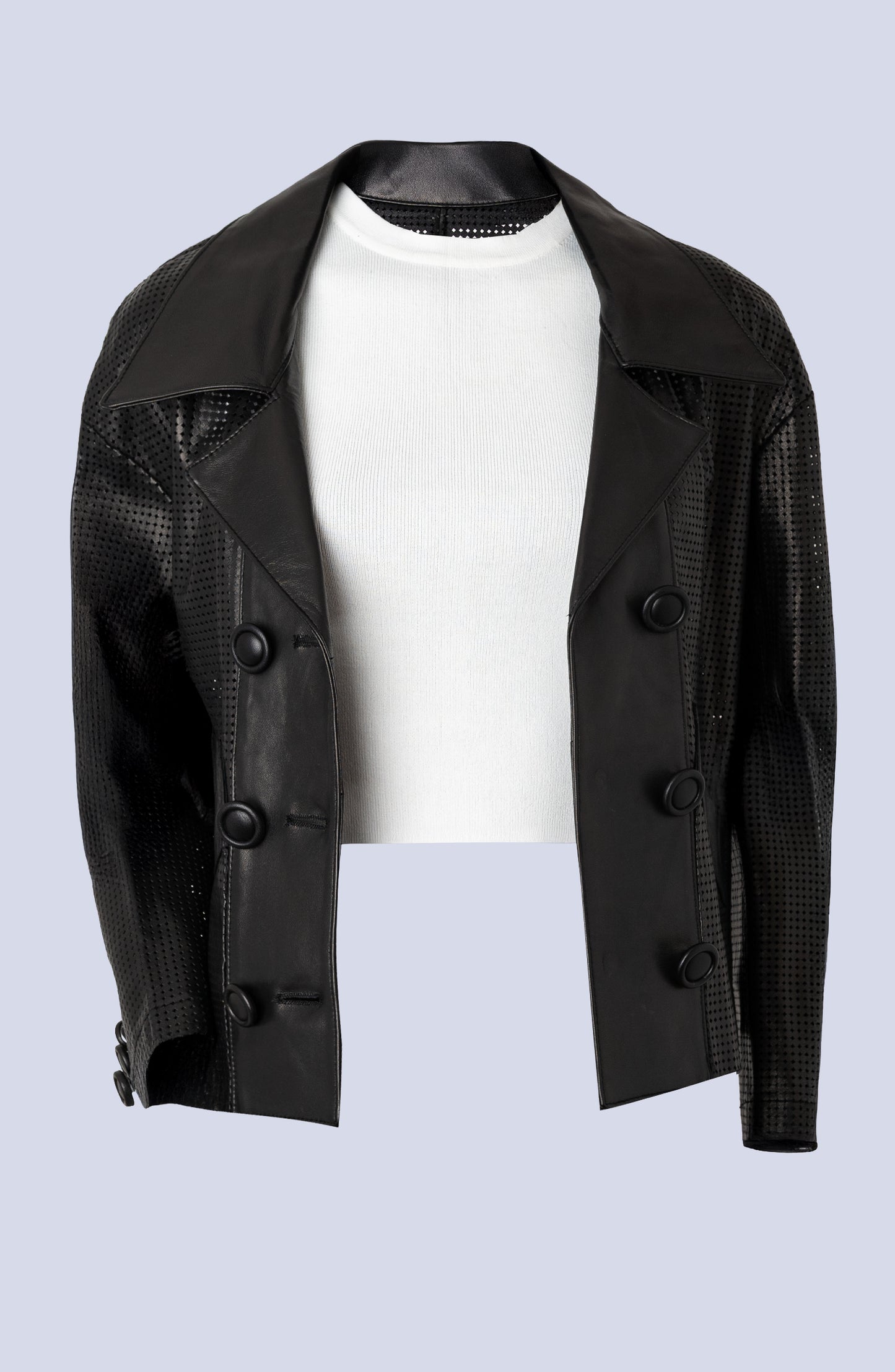 Perforated Leather Jacket