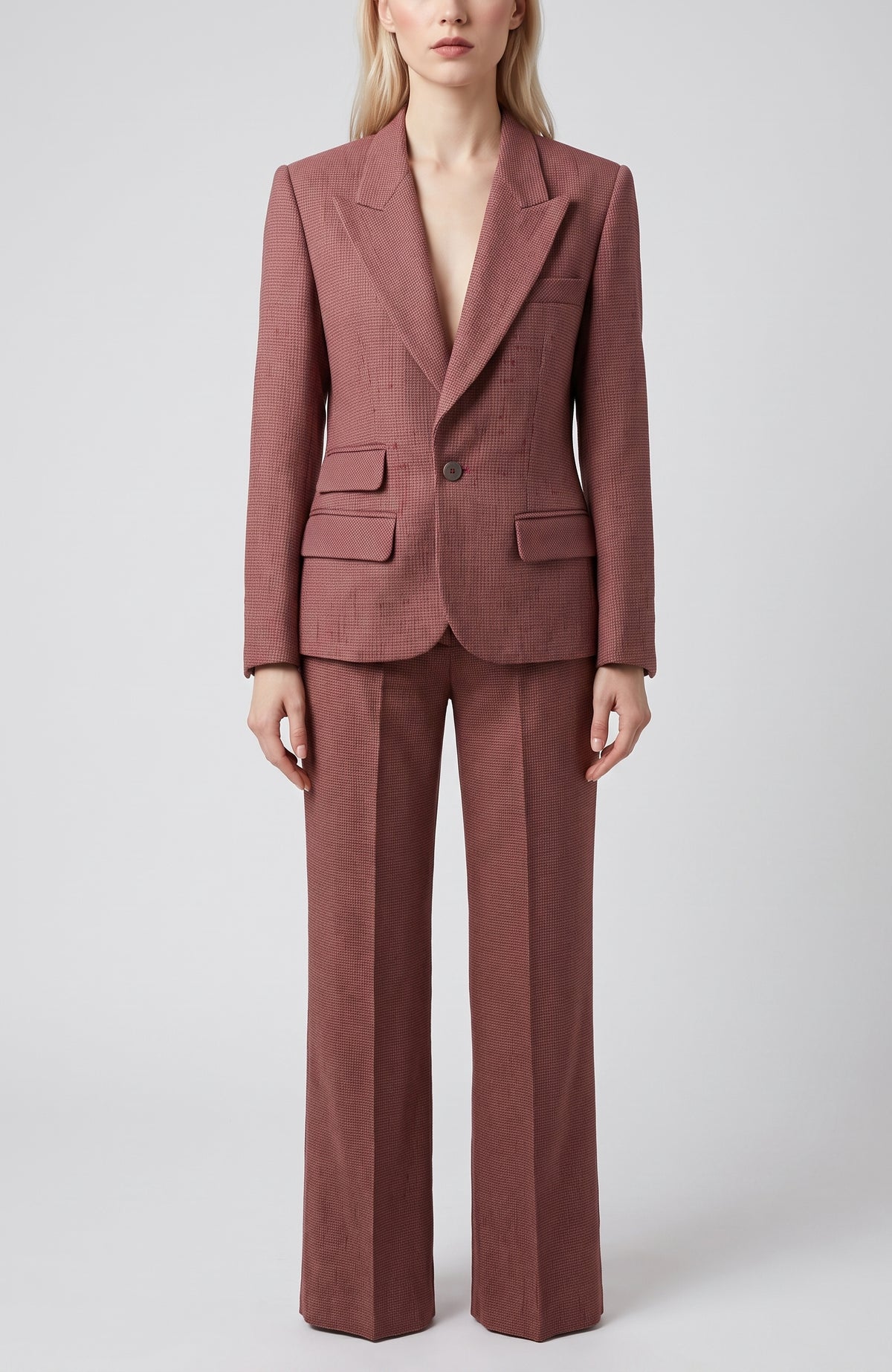 peak lapel jackets plaid blue and red