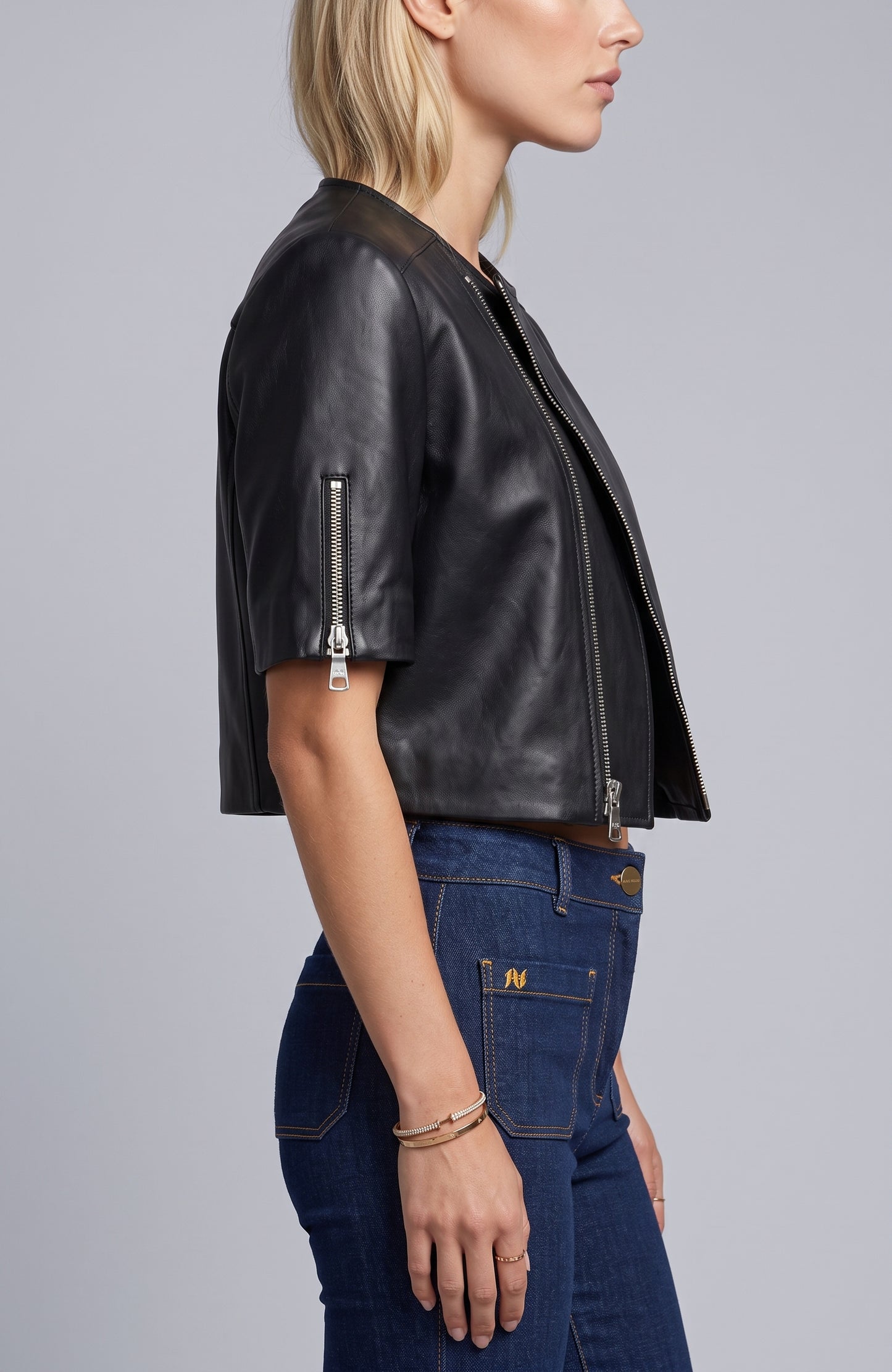 Crop Leather Jacket