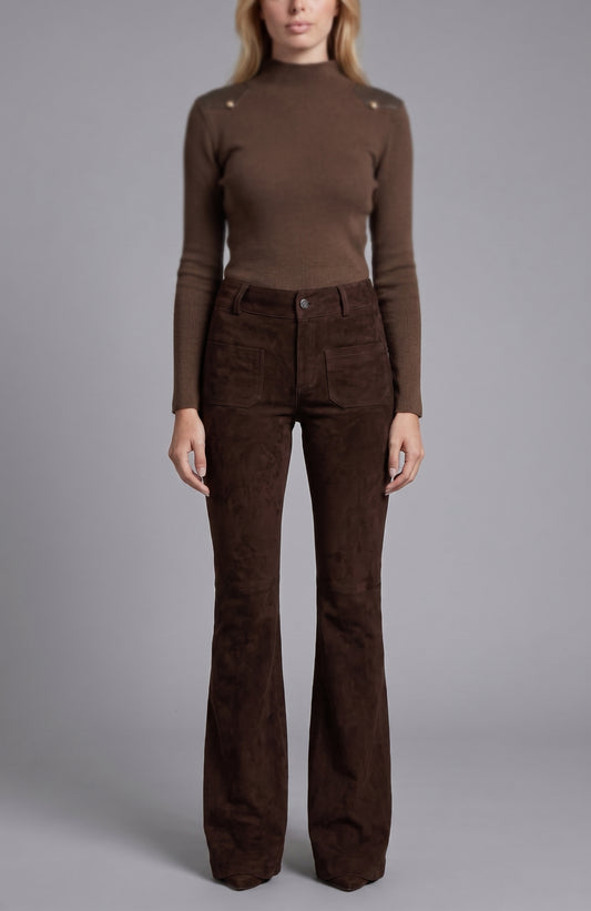 DOYENNE LEATHER SUEDE CHOCOLATE