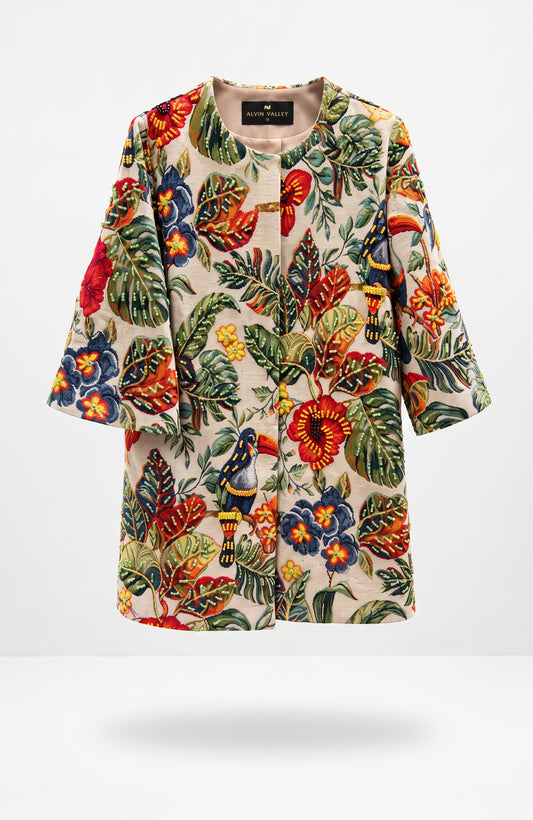 Woven Jacquard Coat