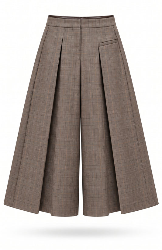 Gaucho Pleated Pants