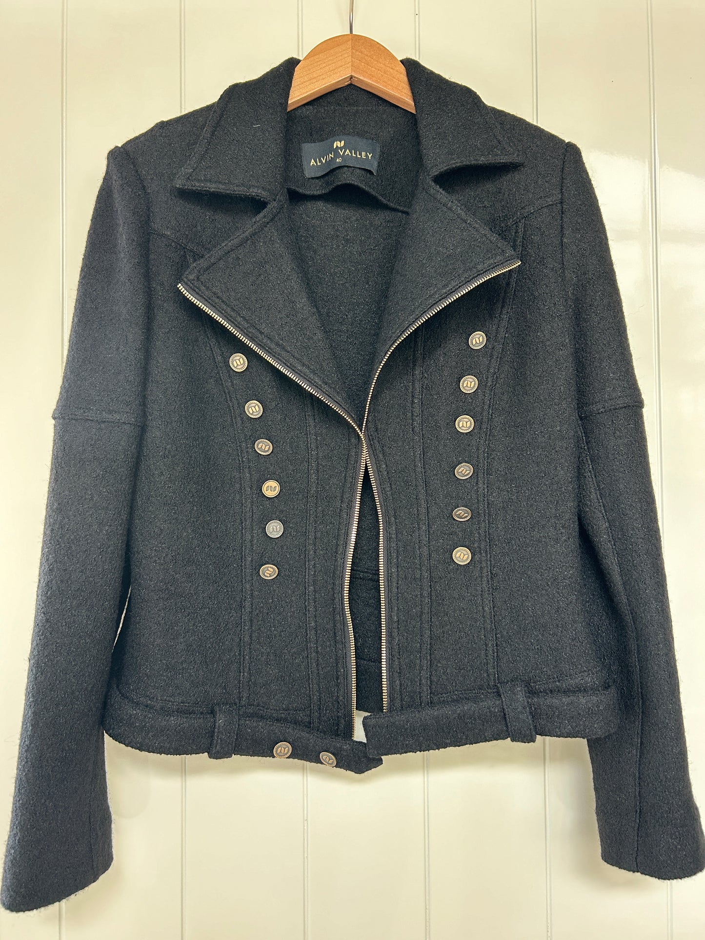 Boiled Wool Moto Jacket