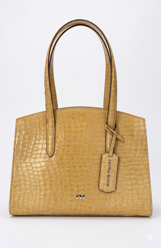 INGRASSIA BAG CAMEL CROCO