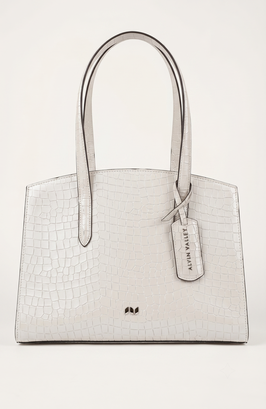 INGRASSIA BAG PEARL WHITE CROCO