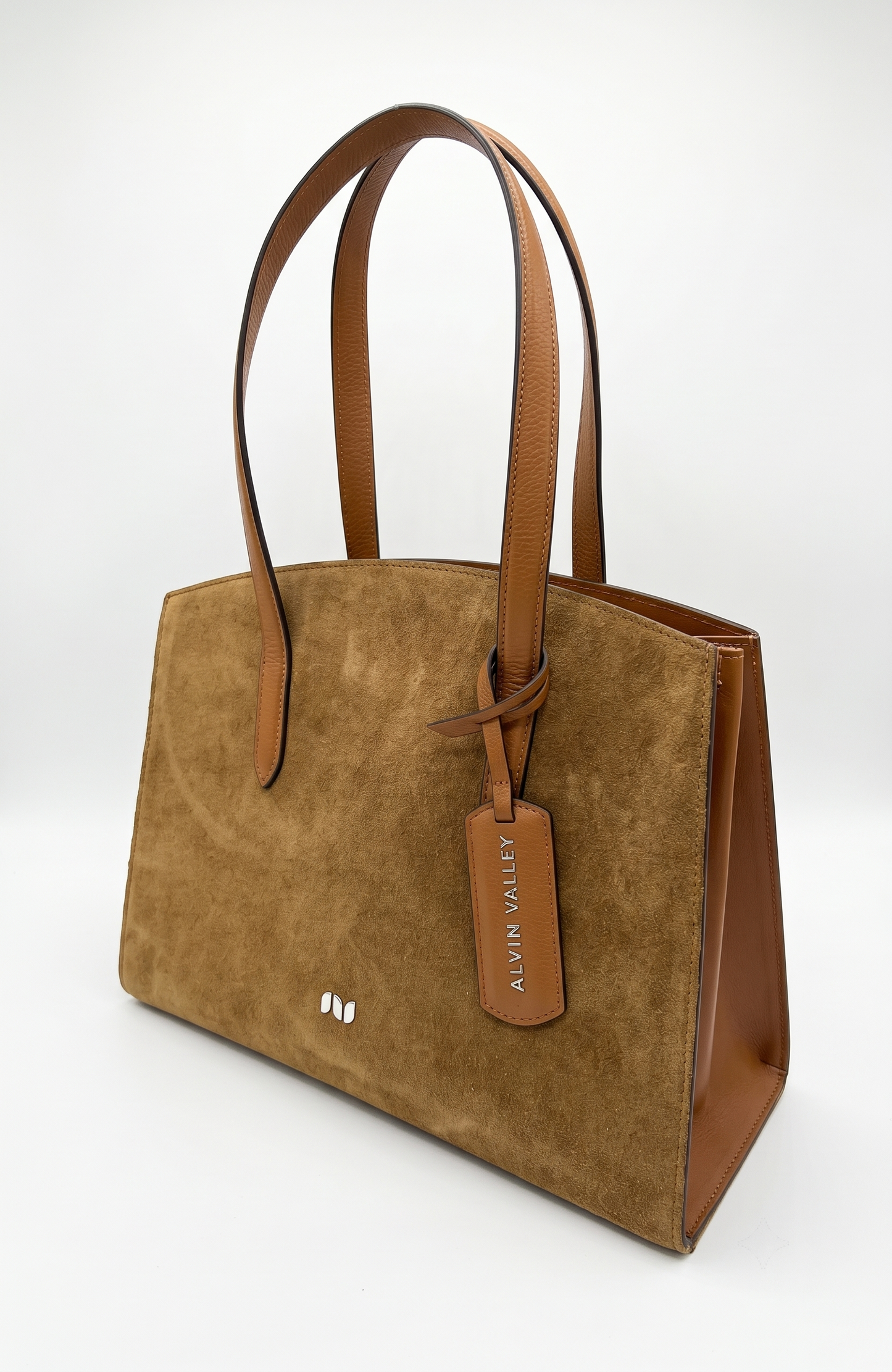 INGRASSIA BAG BROWN SUEDE AND LEATHER