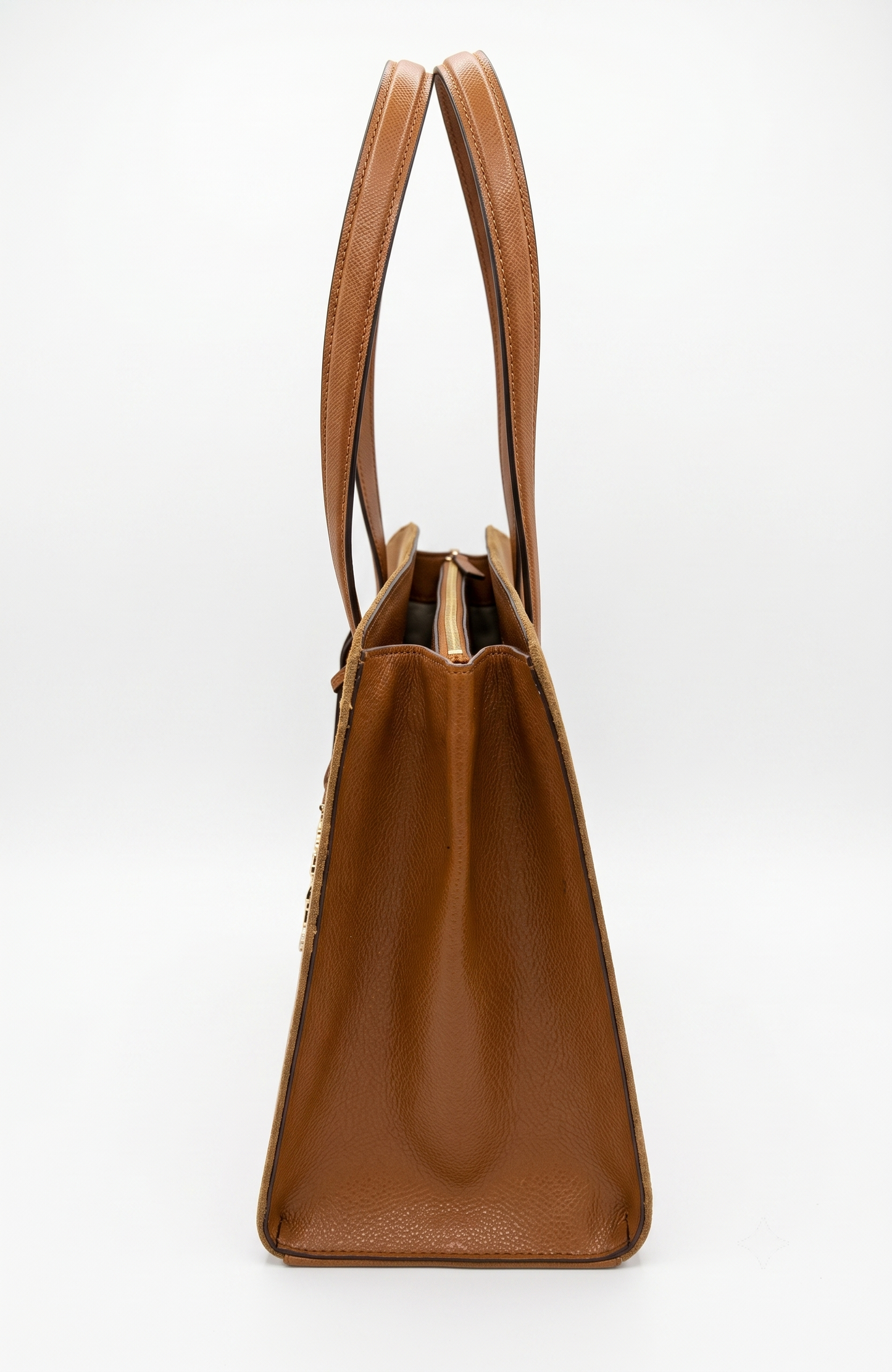 INGRASSIA BAG BROWN SUEDE AND LEATHER