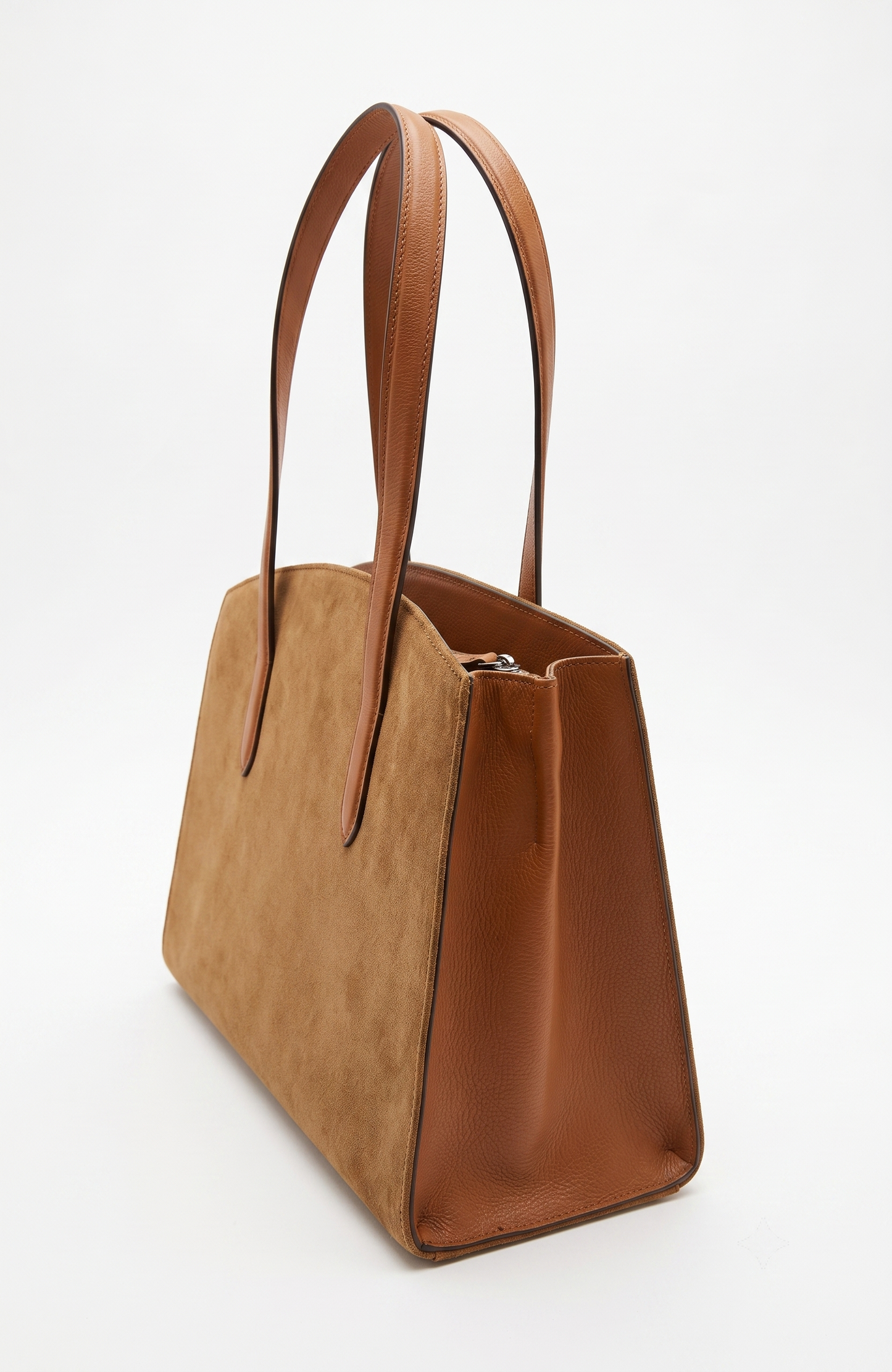 INGRASSIA BAG BROWN SUEDE AND LEATHER