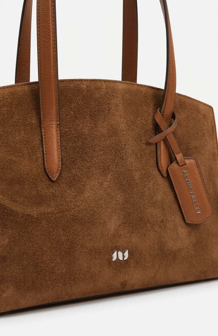 INGRASSIA BAG BROWN SUEDE AND LEATHER