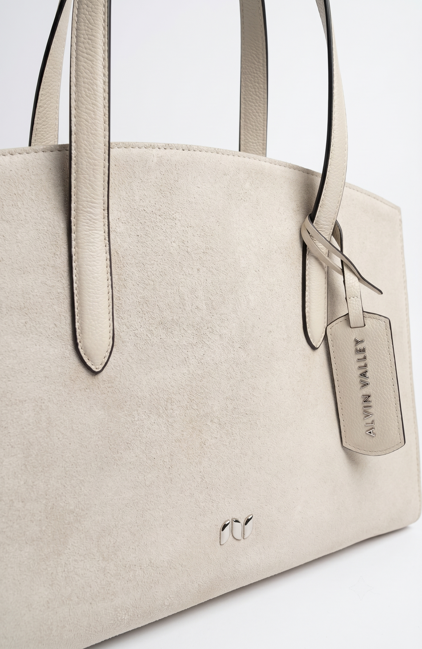 INGRASSIA BAG IVORY SUEDE AND LEATHER