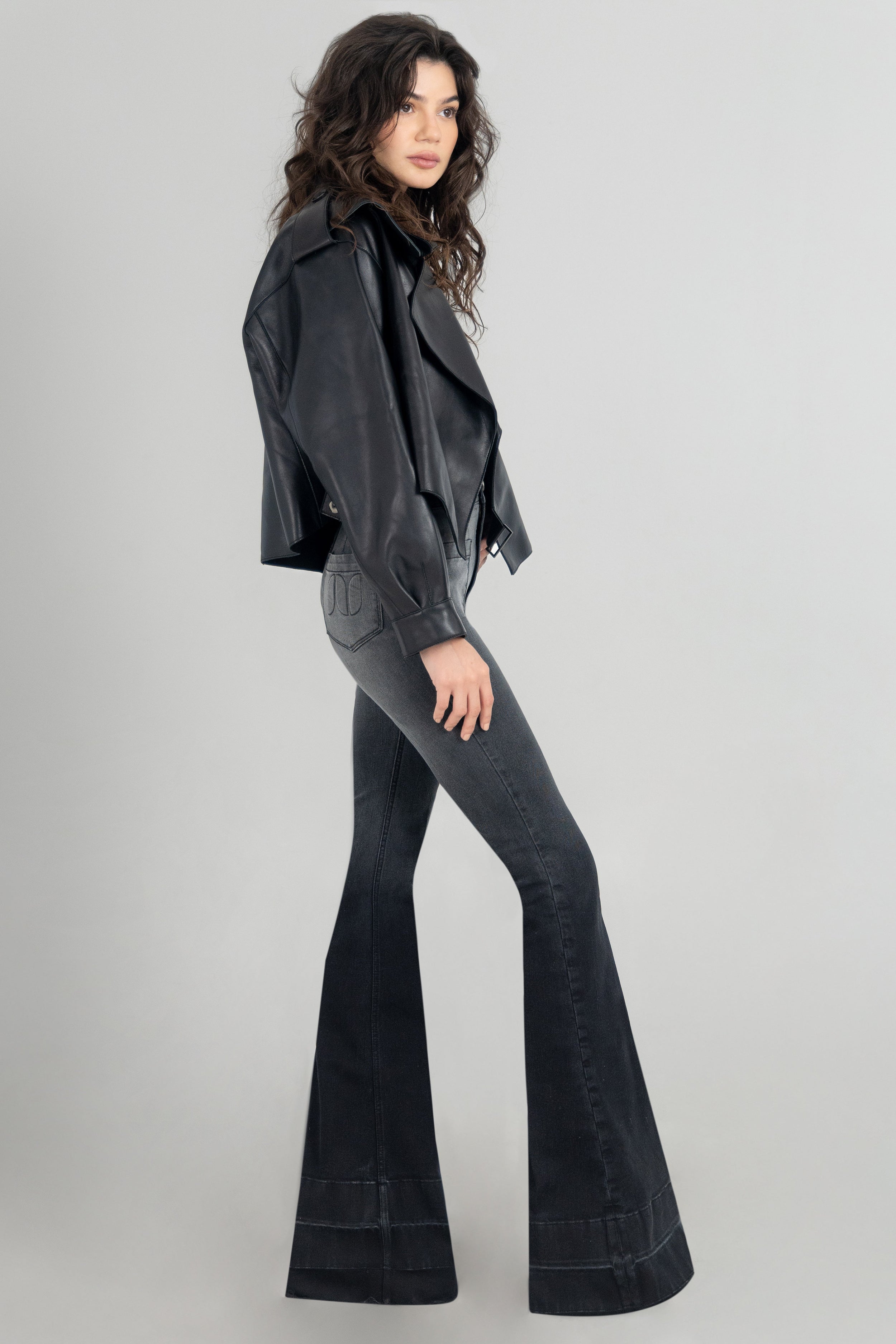 Lamb Leather Crop Moto Trench – Alvin Valley