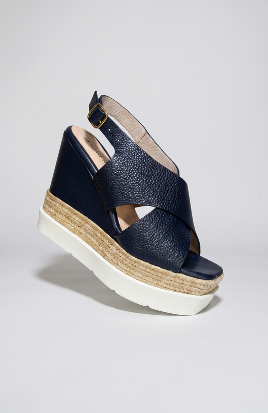 JACOBS WEDGE SANDAL NAVY BLUE