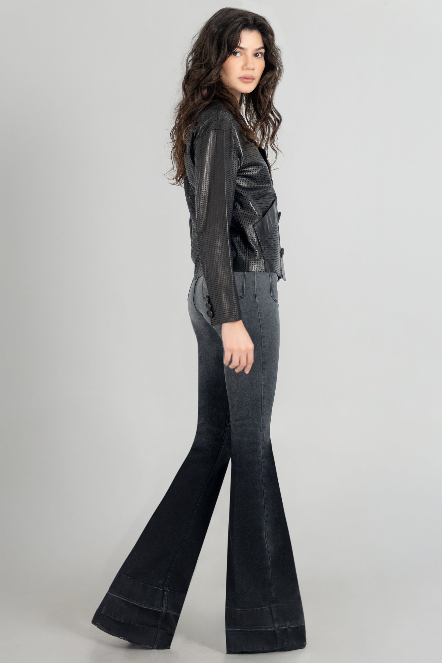 Perforated Leather Jacket