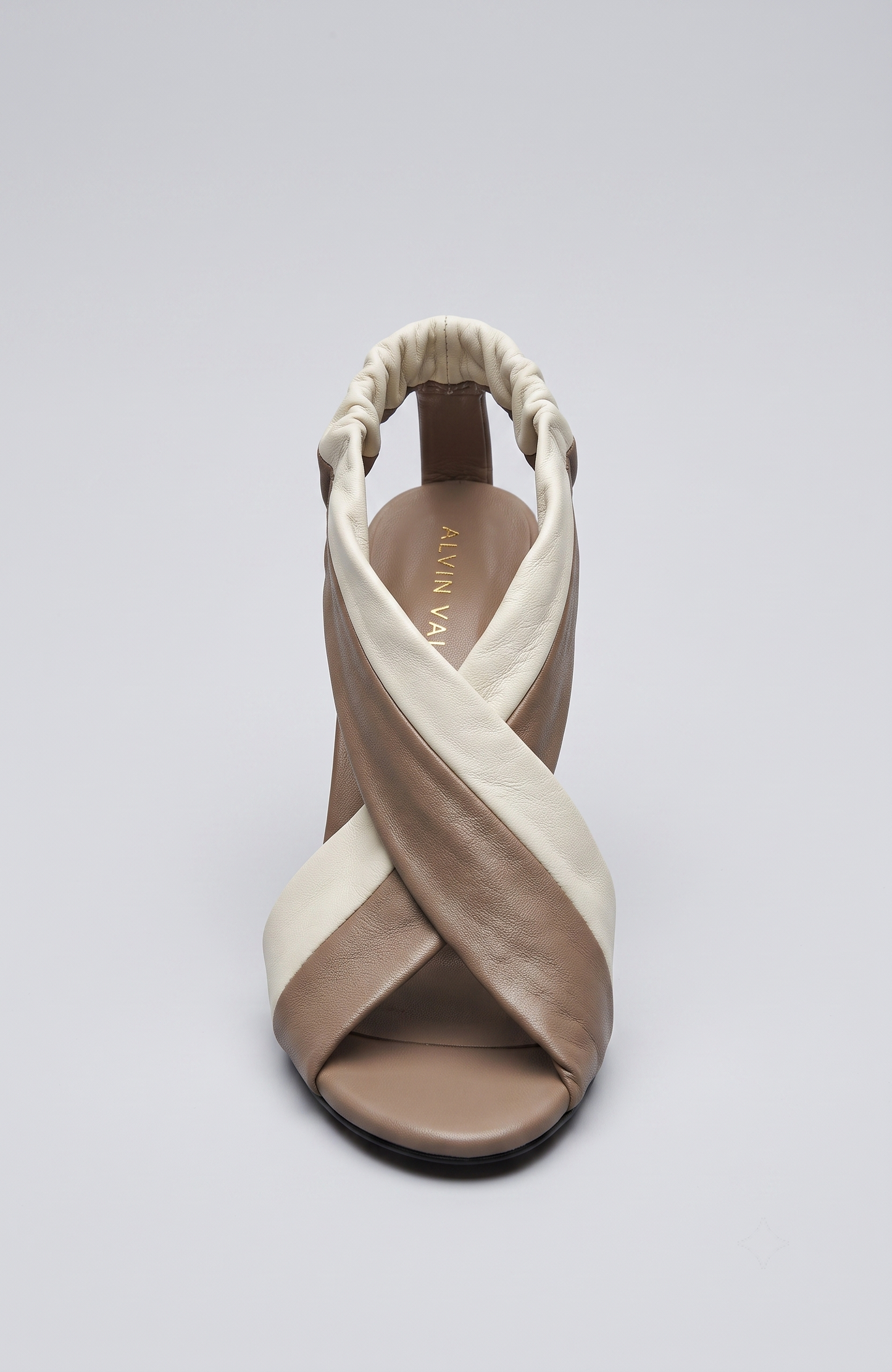 THE WRAP SANDAL TAUPE/IVORY