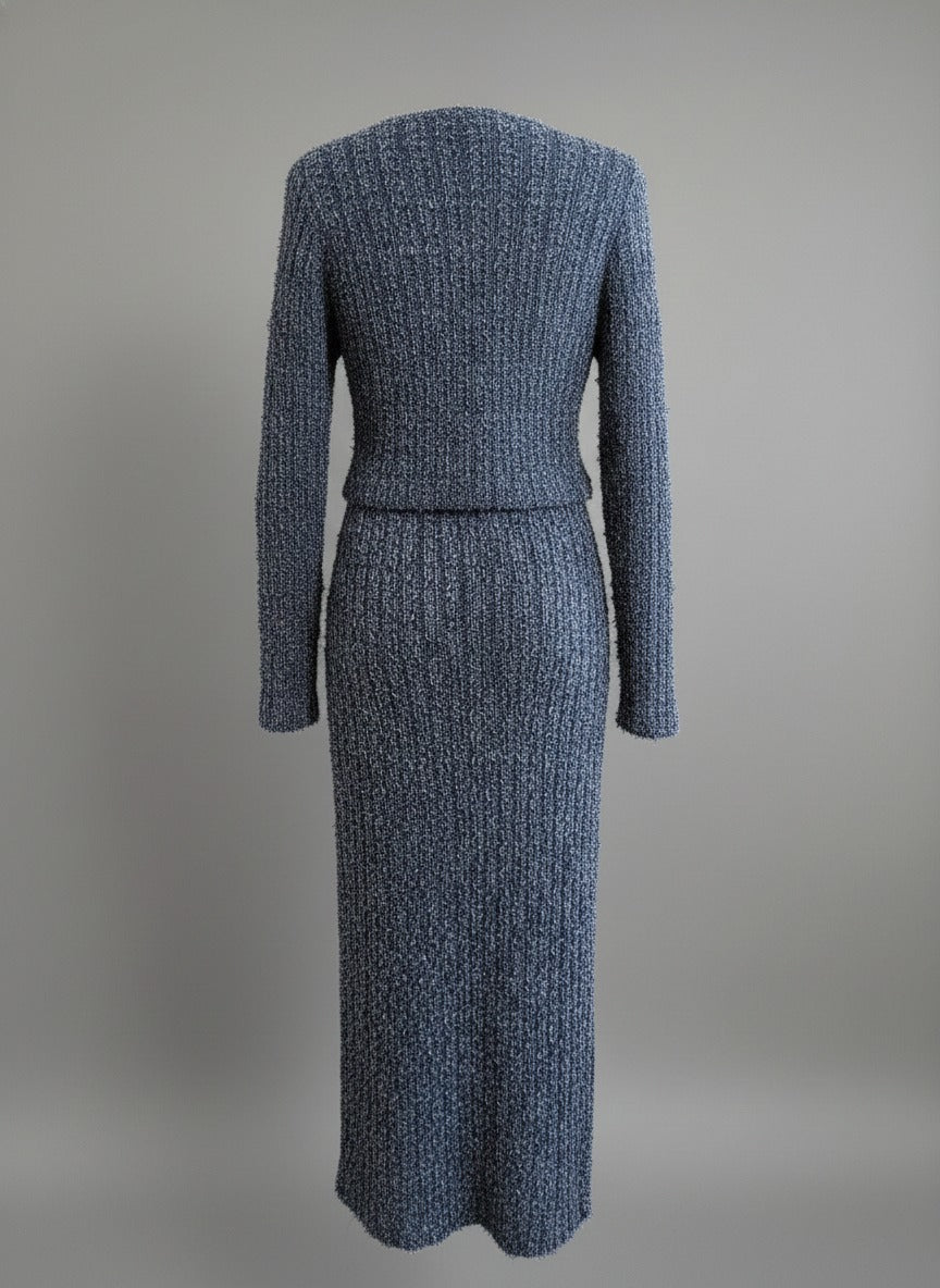 Texture Tweed Plise Skirt
