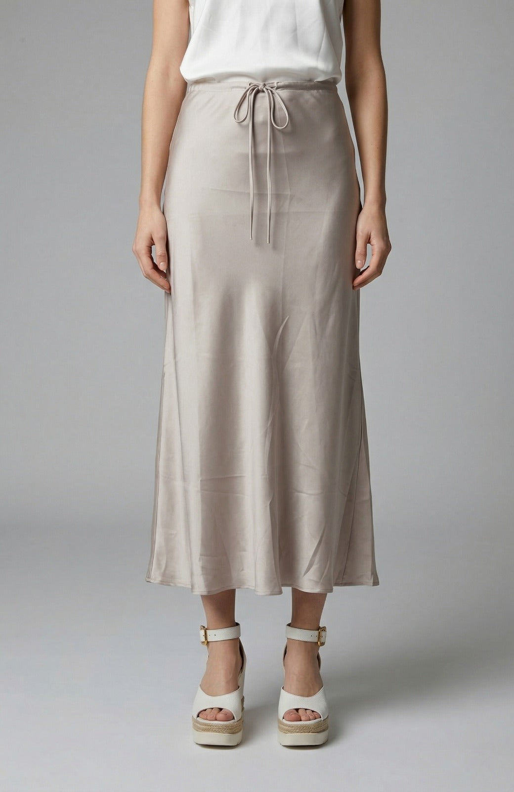 Satin Drawstring Skirt