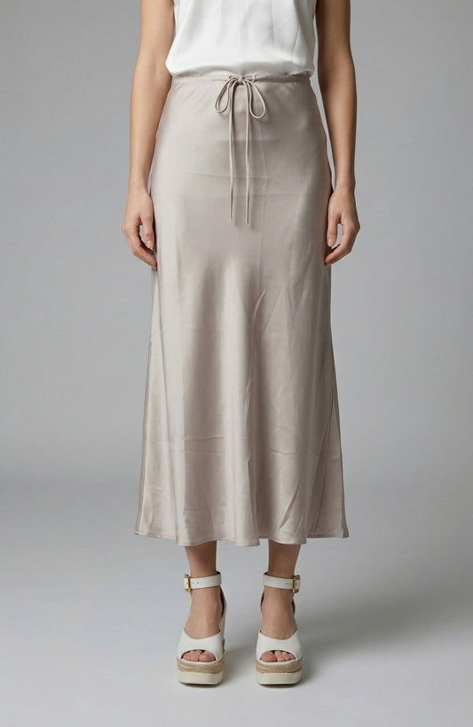 Satin Drawstring Skirt