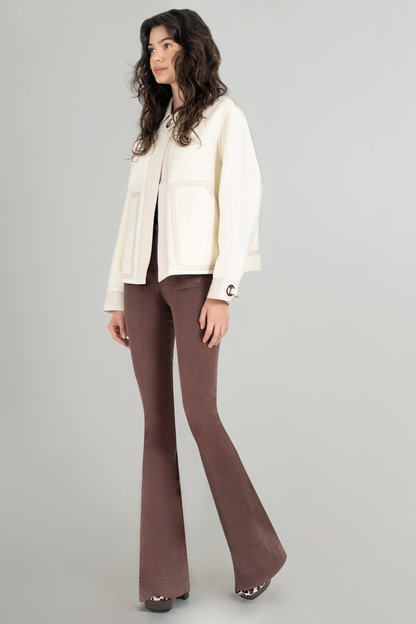 Wellington  Cashmere and Leather Coat