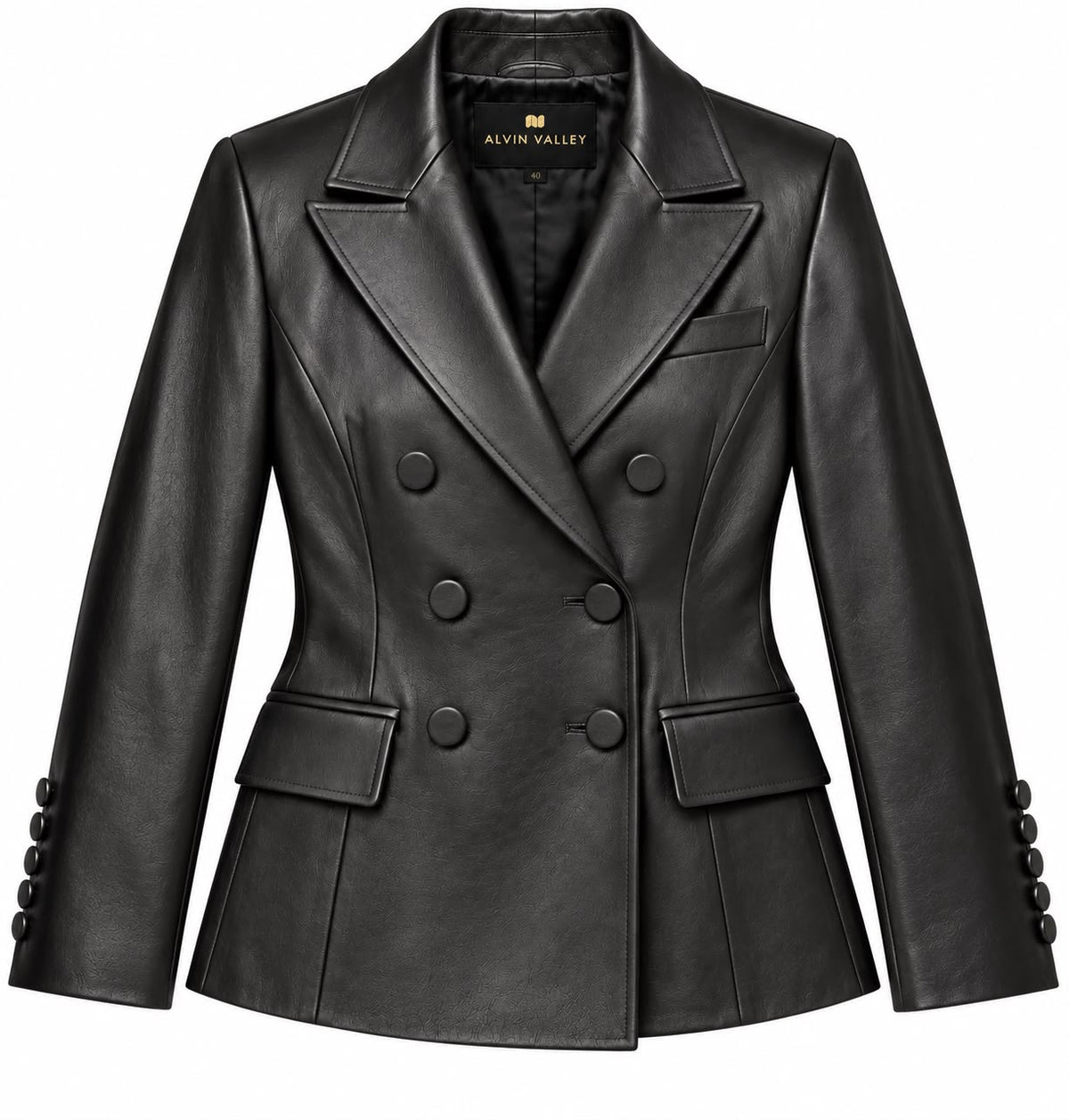 Leather tailored jacket
