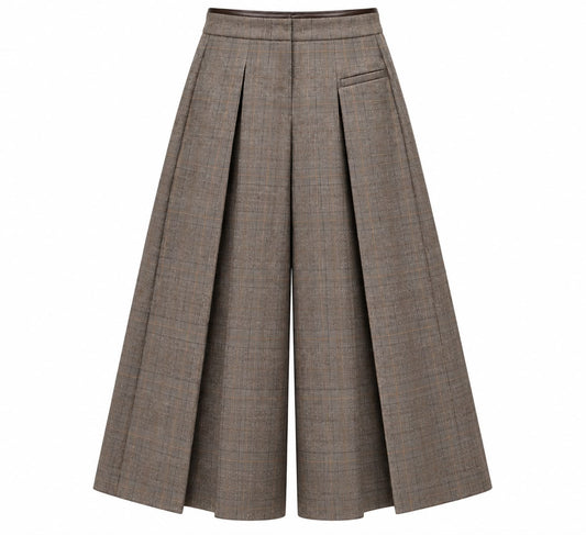 Gaucho Pleated Pants