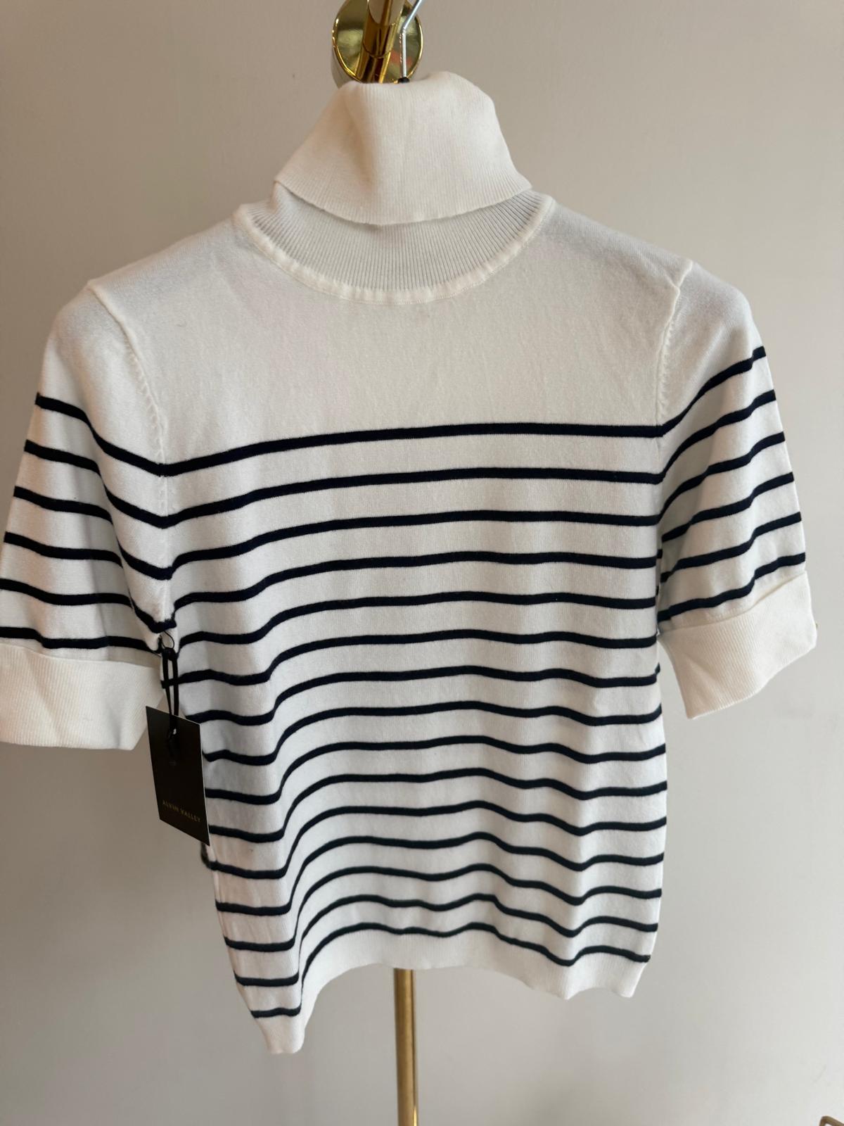 Striped Turtleneck Tee