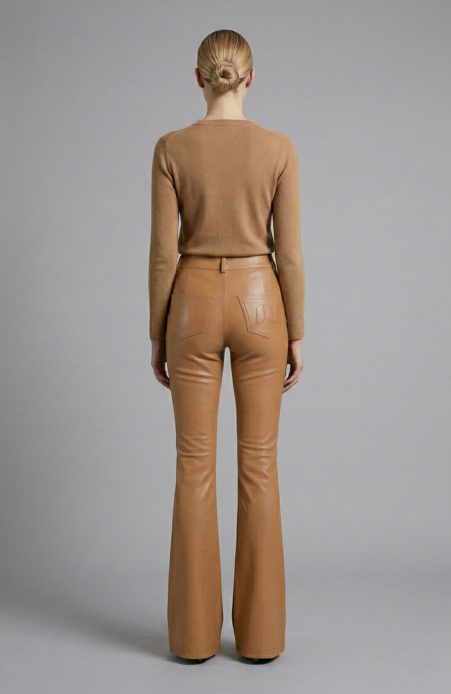 DOYENNE LEATHER CAMEL JEANS